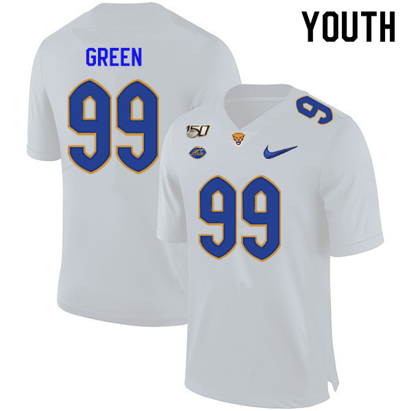 2019 Youth #99 Hugh Green Pitt Panthers College Football Jerseys Sale-White